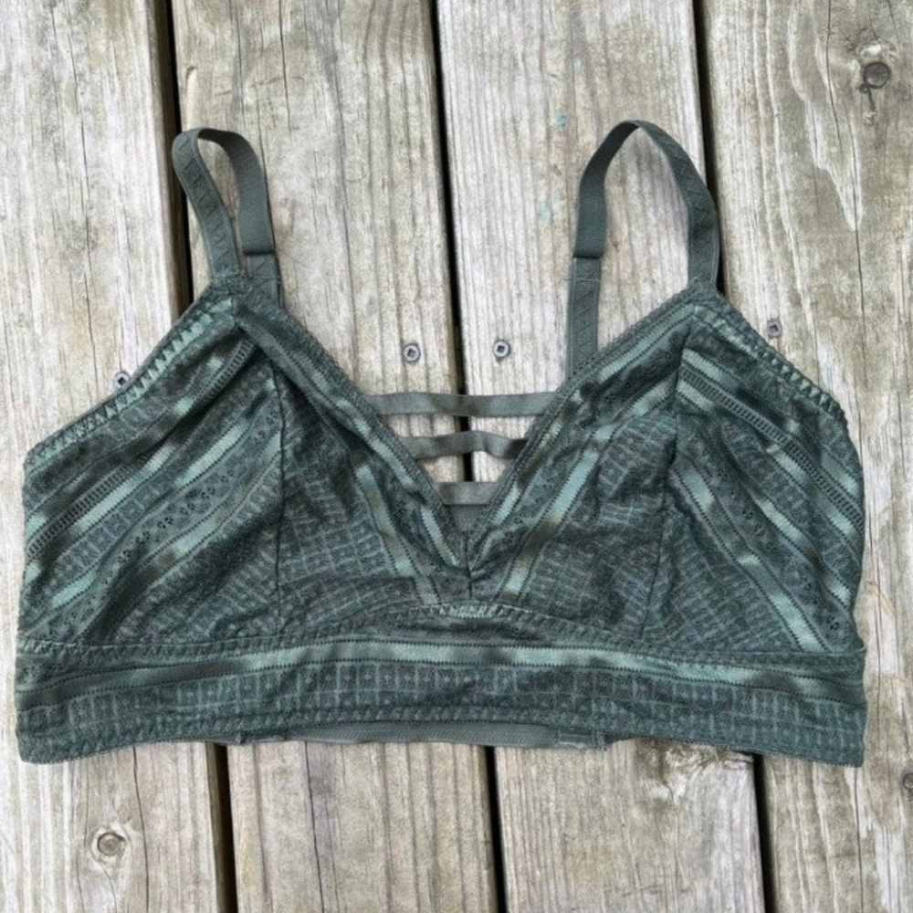 Torrid Olive Green Ladder Bralette